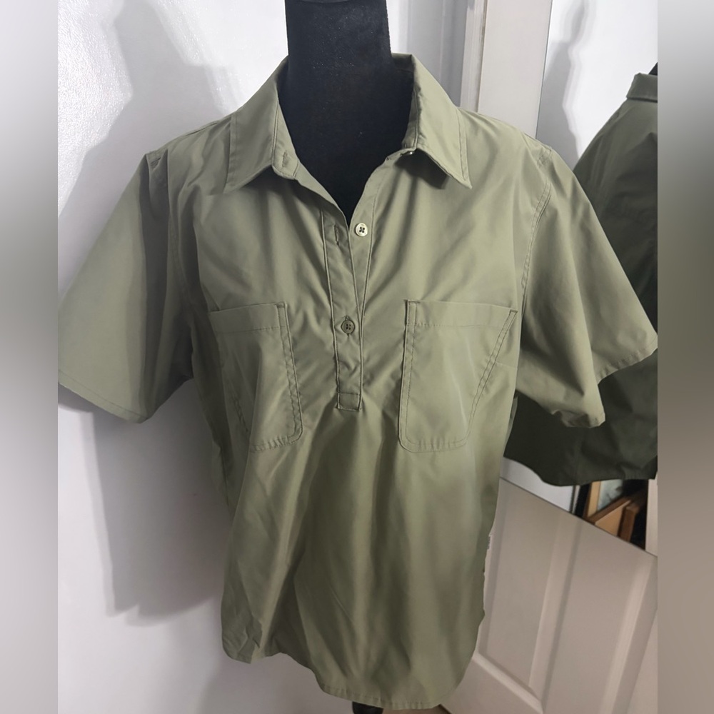Magellan Ladies Fishing Shirt Olive Green Sz 2X